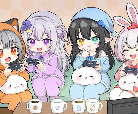 商用利用OK!可愛い貴方だけのイラストを描きます snsやサムネイル、グッズなどでも利用可能⭐︎ イメージ2