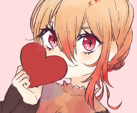 女の子のイラスト描きます SNS等で使えるアイコンやお友達へのプレゼントに！ イメージ1