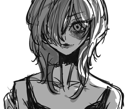 SNSで使えるイラストアイコン描きます かわいい女の子や病み系アイコン描きます。 イメージ2