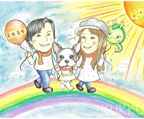 年賀状＆暑中見舞い手描きイラスト作成致します 温かみのあるイラストで想いを伝えませんか(*ᴗˬᴗ)ꕤ*｡ﾟ イメージ2