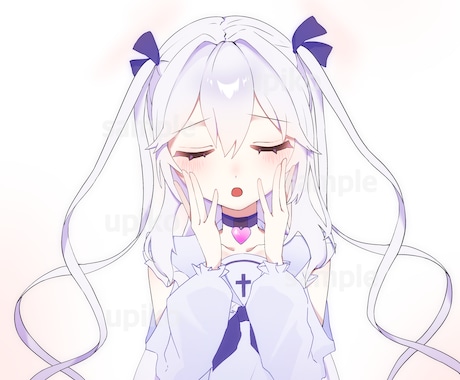 かわいい女の子のイラストを安くお届けします 立ち絵　アイコン　配信用イラスト　表情差分　歌ってみたサムネ イメージ2