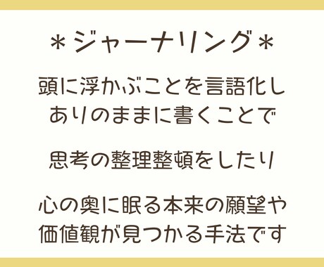 ジャーナリングで、あなたの思考を紐解きます 思考のコリをほぐして、しなやかな捉え方を身に着けよう♪ イメージ2
