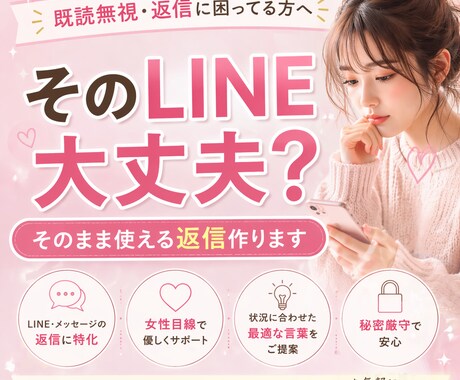 LINE返信一緒に考えます！恋愛の不安も対応します 既読無視や返信に悩む方へ優しくサポートします イメージ1