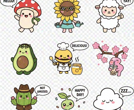 可愛いLINEスタンプを作成します クリエイターが作成したスタンプを販売するサービスです。 イメージ2