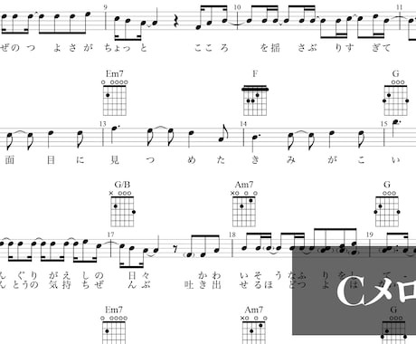 ギター、ウクレレ、ベースの見やすい楽譜を作ります お気に入りの楽曲を弾いてみたいというあなたへ…！ イメージ2