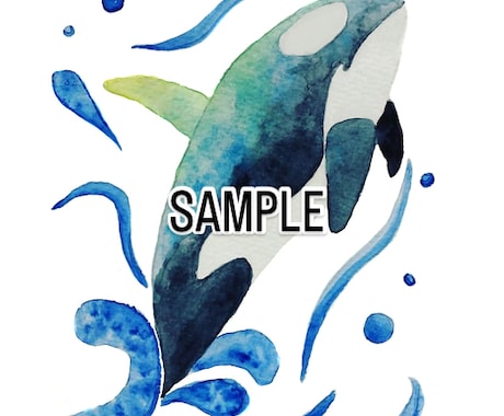くじら、シャチ、魚類等のイラスト描きます 水生生物の絵を描くのが得意です★他サイト様でも販売実績あり★ イメージ2