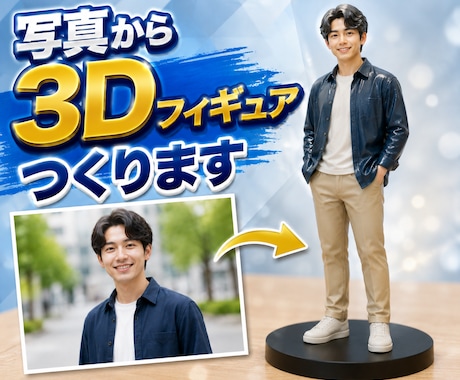 写真からフルカラー3Dフィギュアを制作します 世界にひとつだけの3Dフィギュアを／ペット・人物・記念品など イメージ1