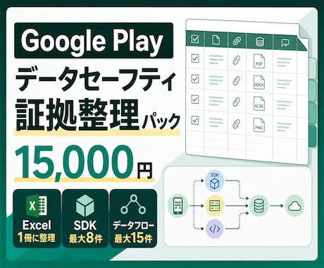 データセーフティ申告証拠を整理します SDK・権限・外部送信・削除導線をExcel一冊に整理 イメージ1