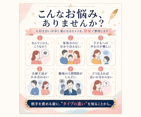 数秘で人間関係を翻訳します 相手の本音と伝え方をわかりやすく イメージ2