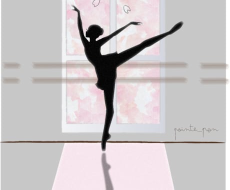 バレリーナさんのバレエシルエット・イラスト描きます あなたのバレエ姿を美しく華やかに！ イメージ2