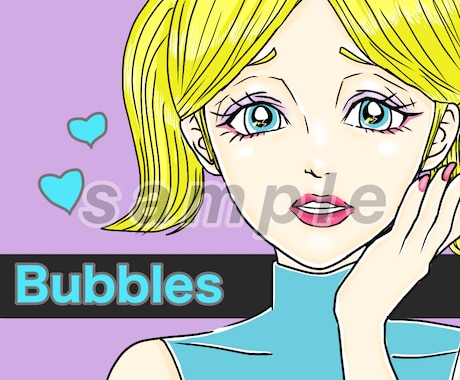 ガールズイラストアイコンお作りします 外国ガールズ　アメコミ　おしゃれ　オリジナル　キャラクター風 イメージ1