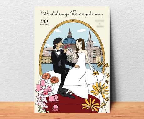 オリジナルイラストのウェルカムボード作ります エントランスを彩る