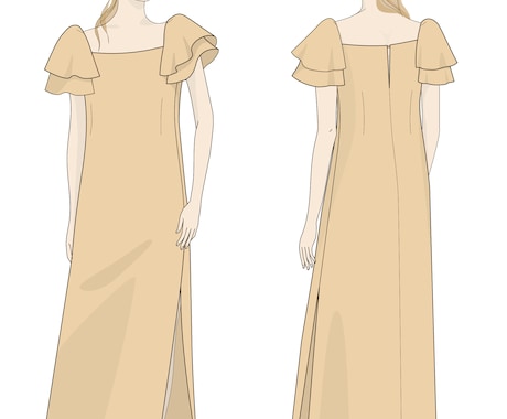 伝える！ファッションデザイン画お描きします つくりたいシルエットをわかりやすく イメージ2
