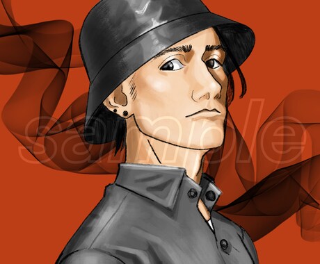 SNSアイコン、イラスト描きます / リアル過ぎない、かっこいいイラスト！！ イメージ1