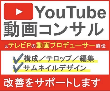 ビデオチャット版★YouTube動画コンサルします 元TVプロデューサー/現YouTubeプロデューサーが直伝！ イメージ1