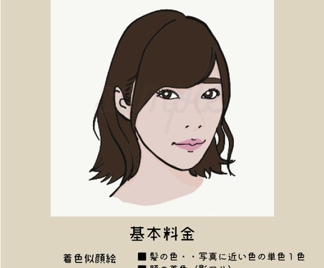 カラー似顔絵描きます ブログやSNS等のアイコンに♪写真の代わりに イメージ2