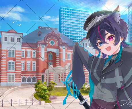 一枚絵・歌ってみた用・立ち絵等お描きします 丁寧なヒアリングで活動のお手伝いをします！ イメージ1