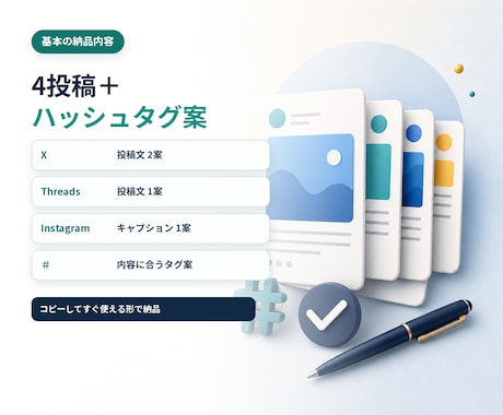 3媒体向けのSNS投稿文を作成します 1つのネタを媒体ごとに自然に書き分けます イメージ2