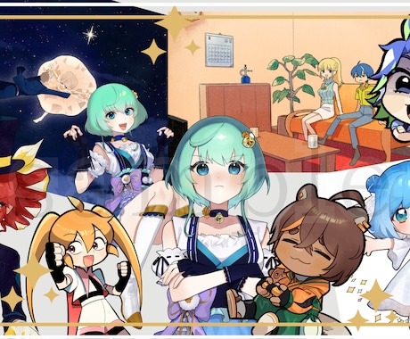 MV・サムネ等に使えるオリジナルの一枚絵描きます イメージ1