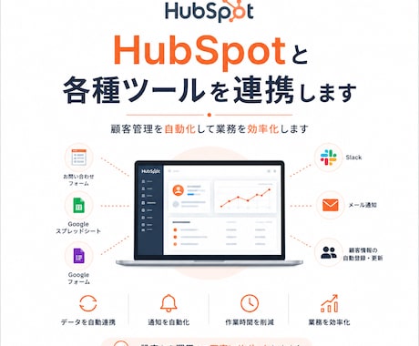HubSpotと各種ツールを連携します 顧客管理を自動化して業務を効率化します イメージ1