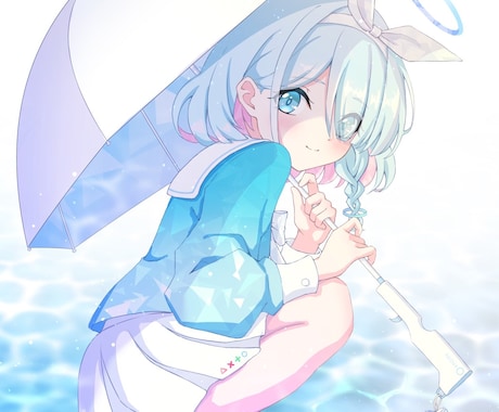 アニメ塗り風人物イラストお描きします イメージ1
