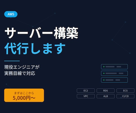 現役エンジニアがAWSサーバー構築を代行します VPCやECSなどWeb向けAWS環境を実務目線で構築 イメージ1