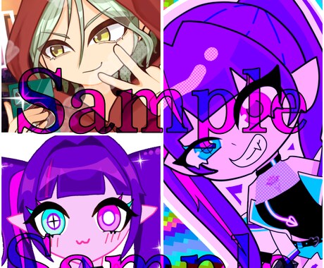 格安でオリジナルイラスト制作します ポップでツヤっとしたアニメ塗りが得意です イメージ2