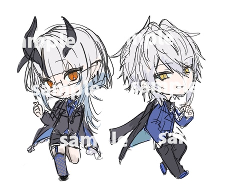 先着1名様限定！お安く可愛いミニキャラ絵描けます ちみちゃくって可愛らしいミニキャラを描きます イメージ2