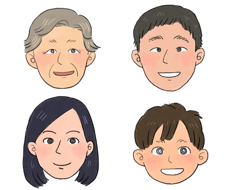 やさしいタッチの似顔絵アイコンを制作します 温かみのある線と色で、 安心感を与える似顔絵をお描きします。 イメージ1