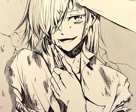 漫画風白黒イラスト作成致します 力強くメリハリのついたイラストをお求めの方は是非！ イメージ2