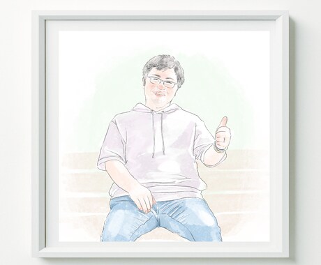 お写真からイラスト作成します 母の日や父の日のプレゼントにいかかでしょうか？ イメージ2