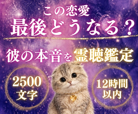 あなた専用特典2つ付き｜彼との関係進展へ導きます 霊聴✖️愛の波動調律術で“無理をしなくても愛される状態”へ イメージ1