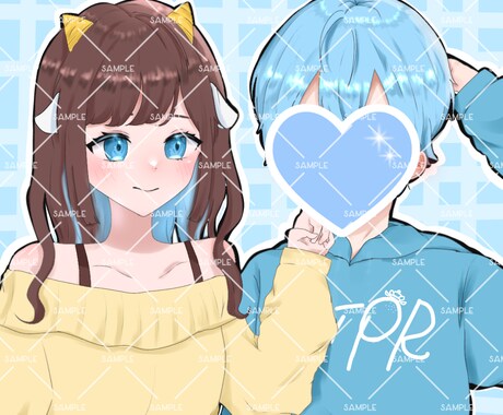 夢絵・アイコンお描きします 安くて、修正無料のパキッとした可愛い夢絵お描きします♩♩ イメージ2