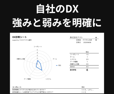 貴社のDX進捗度を診断します 【DX戦略無しは今すぐやろう】やることが明確になるDX診断 イメージ2