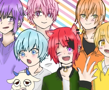 線画の色塗りさせていただきます イメージ1