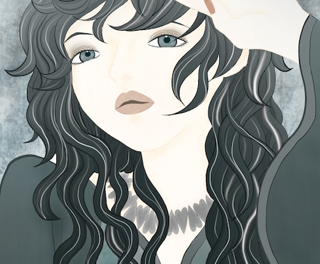 おしゃれ人物イラスト描きます おしゃれ女性イラスト,くすみカラー,アートイラストが得意 イメージ2