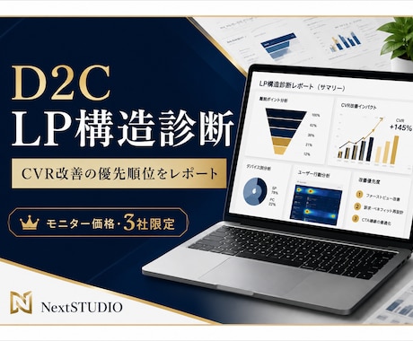 D2C特化 LP構造とCVRを診断します 広告費が利益に変わらない原因を構造で特定 イメージ1