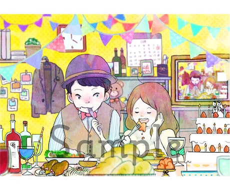 心に残る結婚式の1枚絵を描きます 世界にひとつだけの結婚記念品を探している方にぜひ！ イメージ1