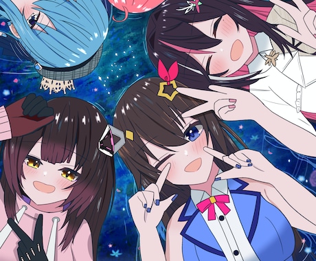 アニメ塗りでかわいいイラストを描きます 動画用、スチル、アイコン等、サムネイラストをご希望の方に イメージ1