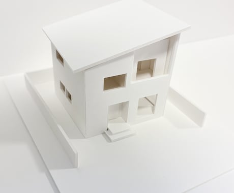 1/100の住宅白模型を制作致します 建築設計事務所に勤務した女性二級建築士が制作します。 イメージ1