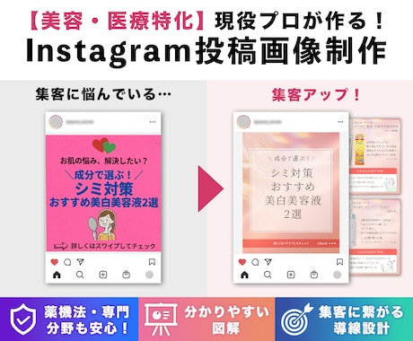 薬剤師デザイナーがインスタ画像を制作します イメージ1