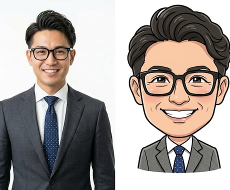 チラシやHPに使えるスタッフイラスト作成します 写真からそっくりスタッフ似顔絵を制作！ イメージ2