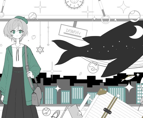 歌ってみた動画などの1枚絵描きます 可愛い絵もかっこいい絵もなんでも描きます！ イメージ2