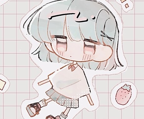 SNSアイコン用・可愛いイラスト描きます ミニキャラや顔アップのイラストを作成します✧*｡ イメージ2