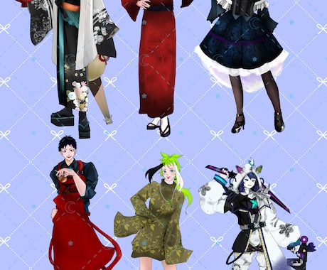 主にIRIAM用の立ち絵素材を制作します イメージ1