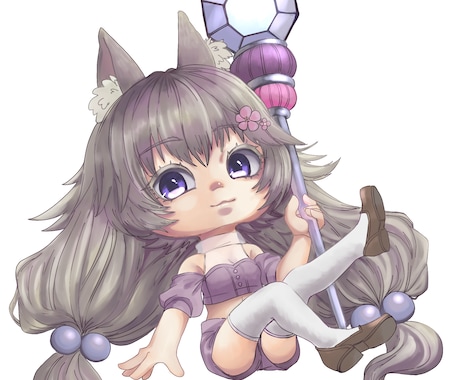 厚塗りでデフォルメキャラクター描きます イメージ1