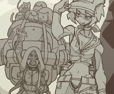 アメコミぽい躍動感のあるイラストを描きます 版権絵や創作絵、立ち絵なども受け付けてます イメージ2