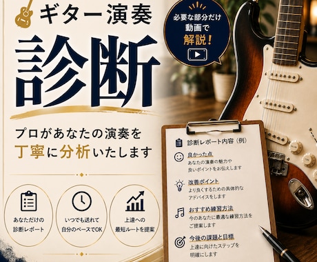 あなたのギター演奏をプロ視点で診断いたします イメージ1
