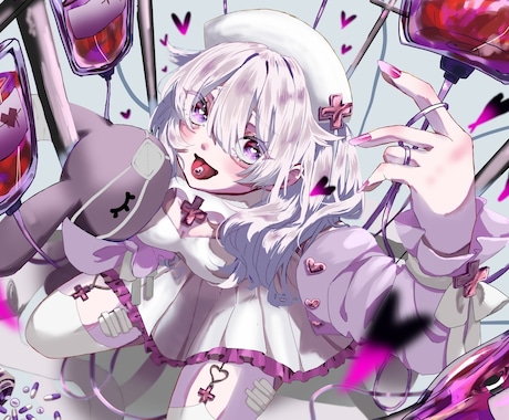 オリジナルアイコン/イラストお描きします 納得いくまで一緒に作成します☆修正無料☆表情差分2パターン イメージ1