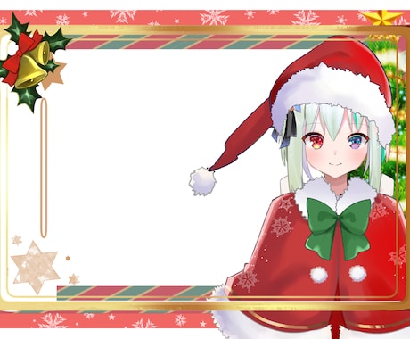 ５名様限定★可愛い女の子等イラストカード制作します クリスマスVer付、クリスマス会案内、招待状やプレゼントに イメージ2
